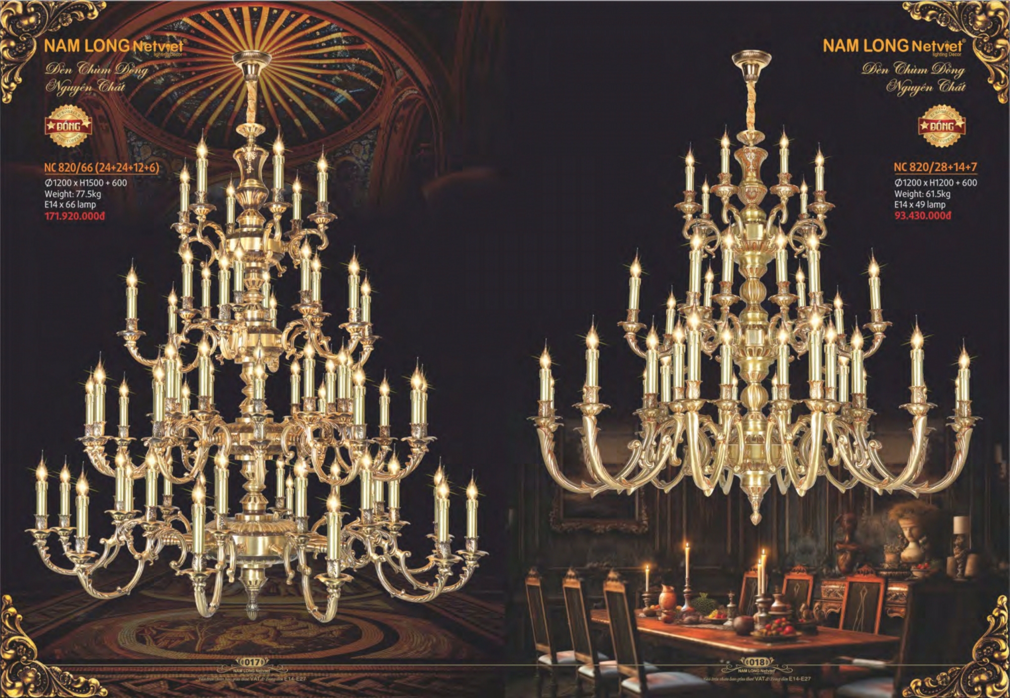 Bảng giá đèn trang trí Nam Long